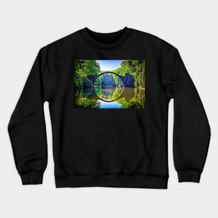 Gablenz Germany Devil's Bridge Rakotzbrucke Artistic Crewneck Sweatshirt